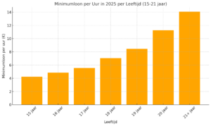 Minimumloon 2025 per leeftijd